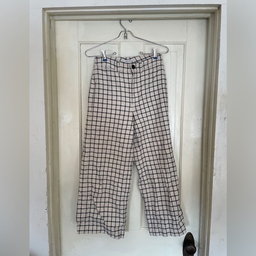Madewell Wide Leg Pants Size 24 Black and White